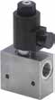 2/2 ventiel (normaal gesloten) met 3/4 BSP poorten 12/24Vdc, 3/4" BSP · 220AC MAX