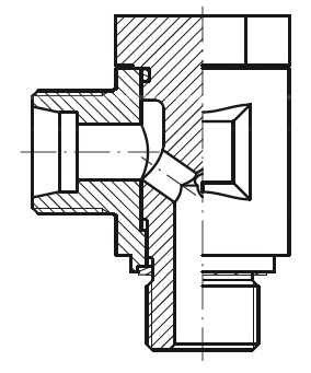 RVS Banjokoppeling zonder moer en snijring Ø12 S 3/8" BSP